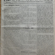 Ziarul Neamul romanesc , nr. 26 , 1915 , din perioada antisemita a lui N. Iorga