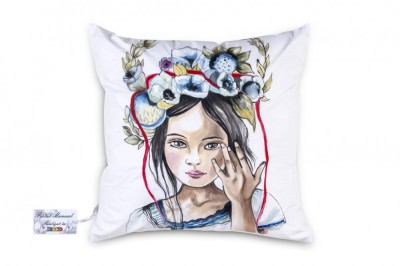 Perna Decorativa pictata manual 40x40 cm MC05 Relax KipRoom foto