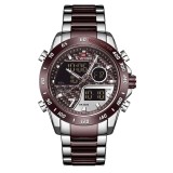 Ceas barbatesc de mana Naviforce Dual Time Led Quartz Casual Fashion Elegant