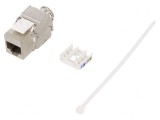 Soclu RJ45 Cat 6a Ecranat Keystone 8p8c IDC, Logilink
