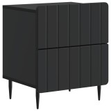 vidaXL Dulap de noapte Negru 43 x 34,5 x 49,5 cm Lemn prelucrat 894297