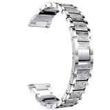 Curea otel, compatibila Huawei Watch Fit 3, adaptor inclus, telescoape Quick Release, Silver Diamond