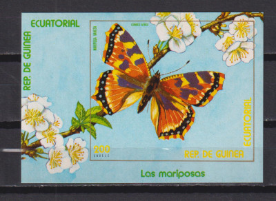 GUINEEA ECUATORIALA FLUTURI MI: BL. 255 MNH foto