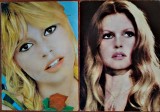 Carti postale actori straini : 2 x Brigitte Bardot vedere Republica Socialista Romania Casa Filmului ACIN colectie BB actrita franceza activista