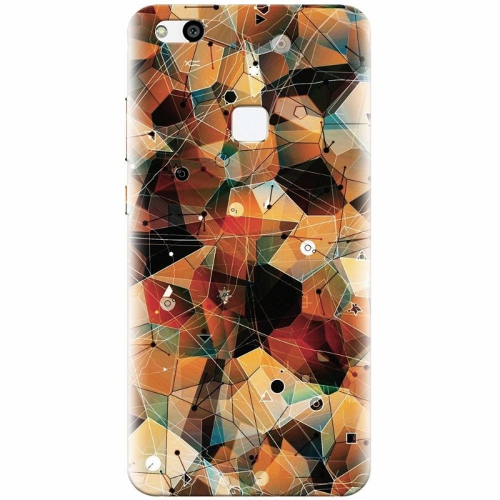 Husa silicon pentru Huawei P10 Lite, Abstract Triangles Connected Lines