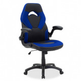 Scaun de birou Wolf gaming pu black-mesh albastru