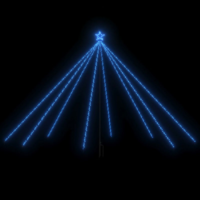Lumini brad de Crăciun 576 LED-uri albastru 3,6 m int./ext. foto