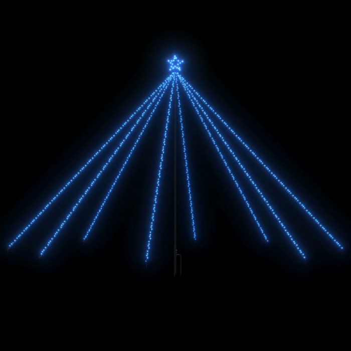 Lumini brad de Crăciun 576 LED-uri albastru 3,6 m int./ext.