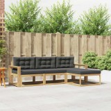 Cumpara ieftin Set de canapele de exterior 4 buc. Alb si antracit Poliester