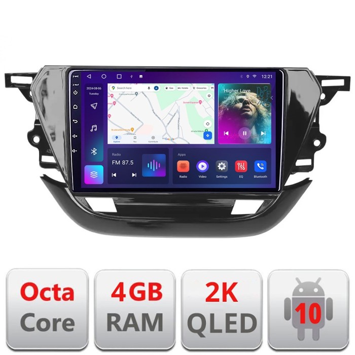 Navigatie Opel Corsa F 2019- Android ecran Qled 2K Octa core 4+32 KIT-corsa-f+EDT-E409-2K CarStore Technology