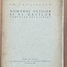 E.M. Panaitescu - Numarul getilor si al dacilor - comentar dupa Strabo 1934