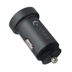 INCARCATOR AUTO CELLARA DUAL USB 2.4A + 2.4A - NEGRU METALIC