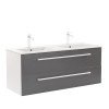Dulap inferior Vario Clam 120 cu lavoar alb-antracit