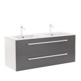 Dulap inferior Vario Clam 120 cu lavoar alb-antracit