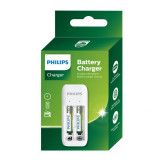 Incarcator USB Philips pentru acumulatori AA/AAA +2x AAA (LR03) 700mAh inclusi SCB2070NB/00