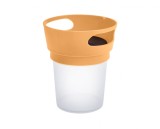Recipient gustari BabyJem cu capac 400 ml, PP, Apricot, 12+ luni