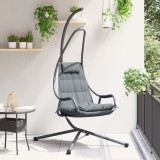vidaXL Fotoliu Suspendat cu Cadru &amp; Perne Antracit, Oțel, 95x105x195cm, Max 120kg, Balcon/Terasa