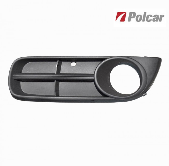 Grila spoiler Skoda Fabia 2 , Roomster/Praktik 2007-2010 fata partea stanga (capac proiector partial inchis) cu gaura pentru proiector rotund Kft Aut