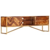 Cumpara ieftin Comoda TV, 140x30x45 cm, lemn masiv de acacia