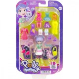 Mini papusa cu animalut si haine de schimb Polly Pocket, HKV94