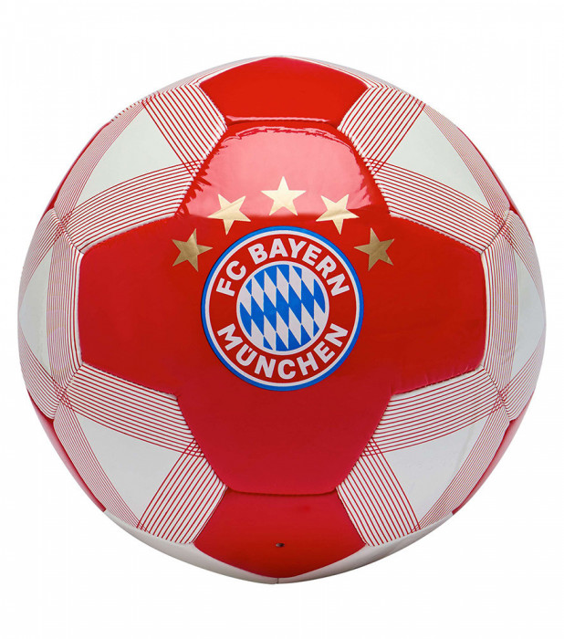 Bayern M&uuml;nchen balon de fotbal redwhite - dimensiune 4