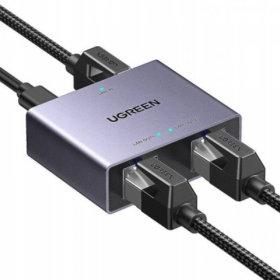 Splitter Retea UGREEN NW301, RJ45 - 2 x RJ45, Gri foto