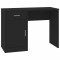 Birou cu sertar si dulap, negru, 100x40x73 cm, lemn prelucrat