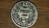 Chile - moneda de colectie - 1 peso 1933 - Condorul andin - ⌀ 29 mm - foarte frumoasa !