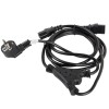 Cablu Alimentare Y PC &amp; Monitor, 1.8m, Schuko - 2x IEC C13, 220V
