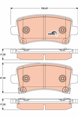 TRW GDB1784 COTEC set placute frana,frana disc foto