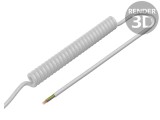 Cablu: spiralat 7x0,22mm2 neecranat PUR alb 300V 0,5m 2m