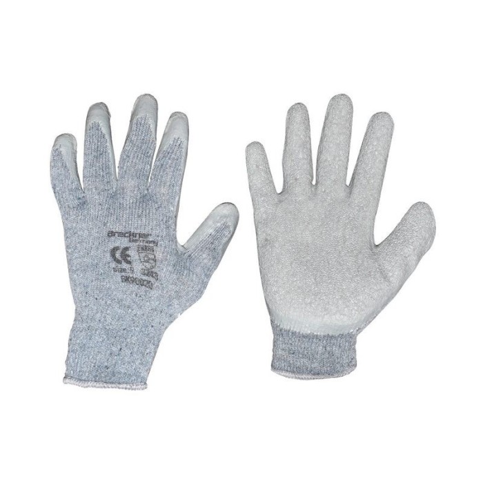 Manusi de protectie bumbac-cauciuc gri marimea 9 Breckner
