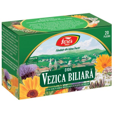 Ceai Vezica Biliara 20 plicuri Fares foto