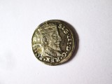 Rara! Uniunea statala Polono-Lituaniana 3 Groschen/Trojak 1592 argint monetaria Vilnius,Sigismund III Vasa,diametrul=21 mm,greutate=2,30 grame