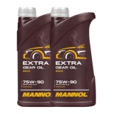 Pachet 2 litri Ulei Transmisie Sintetic MANNOL Extra Gear Oil 75W-90 GL-4 GL-5, Universal, Pentru Cutii Manuale si Diferentiale (inclusiv LS), Economi