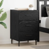 vidaXL Dulap de noapte Stejar Negru 40 x 40 x 66 cm Lemn compozit 882136