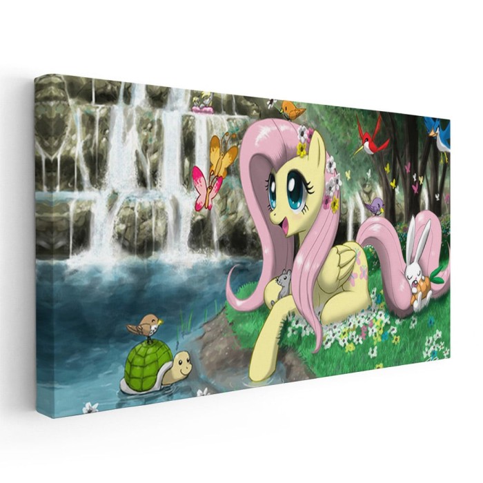 Tablou afis Micul Meu Ponei desene animate 2242 Tablou canvas pe panza CU RAMA 70x140 cm