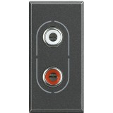Priza audio RCA Axolute Bticino 1M antracit HS4281