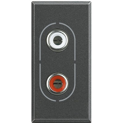 Priza audio RCA Axolute Bticino 1M antracit HS4281 foto