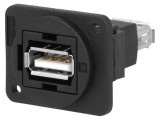 Adaptor USB A dublu soclu USB 2.0 plastic