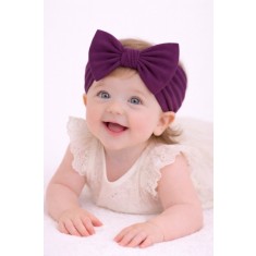 Bentita lata, mov, pentru fetite cu fundita