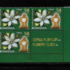 ROMANIA 2013 - CEASUL FLORILOR II - BLOC, VINIETA 3 DIN COALA DE POSTA - LP 1966