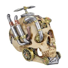 Statueta STEAMPUNK cu un craniu cu evacuare SP-9
