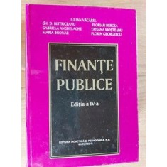 Finante publice Iulian Vacarel, Gh. D. Bistriceanu