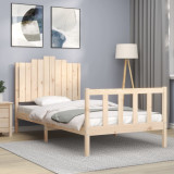 VidaXL Cadru de pat cu tăblie, 100x200 cm, lemn masiv
