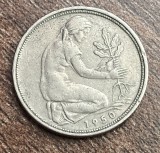 C50 - Moneda foarte veche - Germania - 50 pfennig - 1950 litera J