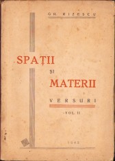 C4211N Spații și materii Versuri de Gh Rizescu, 1943
