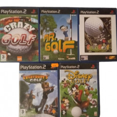 Joc PS2 Crazy Golf + Mr Golf + Go Go Golf + Everybody's Golf + Disney's Golf