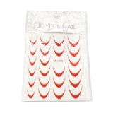 Set de 4 unități: Autocolante slider-design french ombre ST-2306 rosu