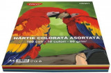 Hartie colorata A4 asortata Daco, 100 coli/set